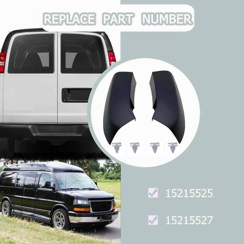 repustor Roof Molding Rear Exterior Left & Right Side Fits for 2003-2023 Chevy Express/GMC Savana Rear Exterior Panel Roof Molding Replaces 15215525 15215527 1 Pair - Image 3